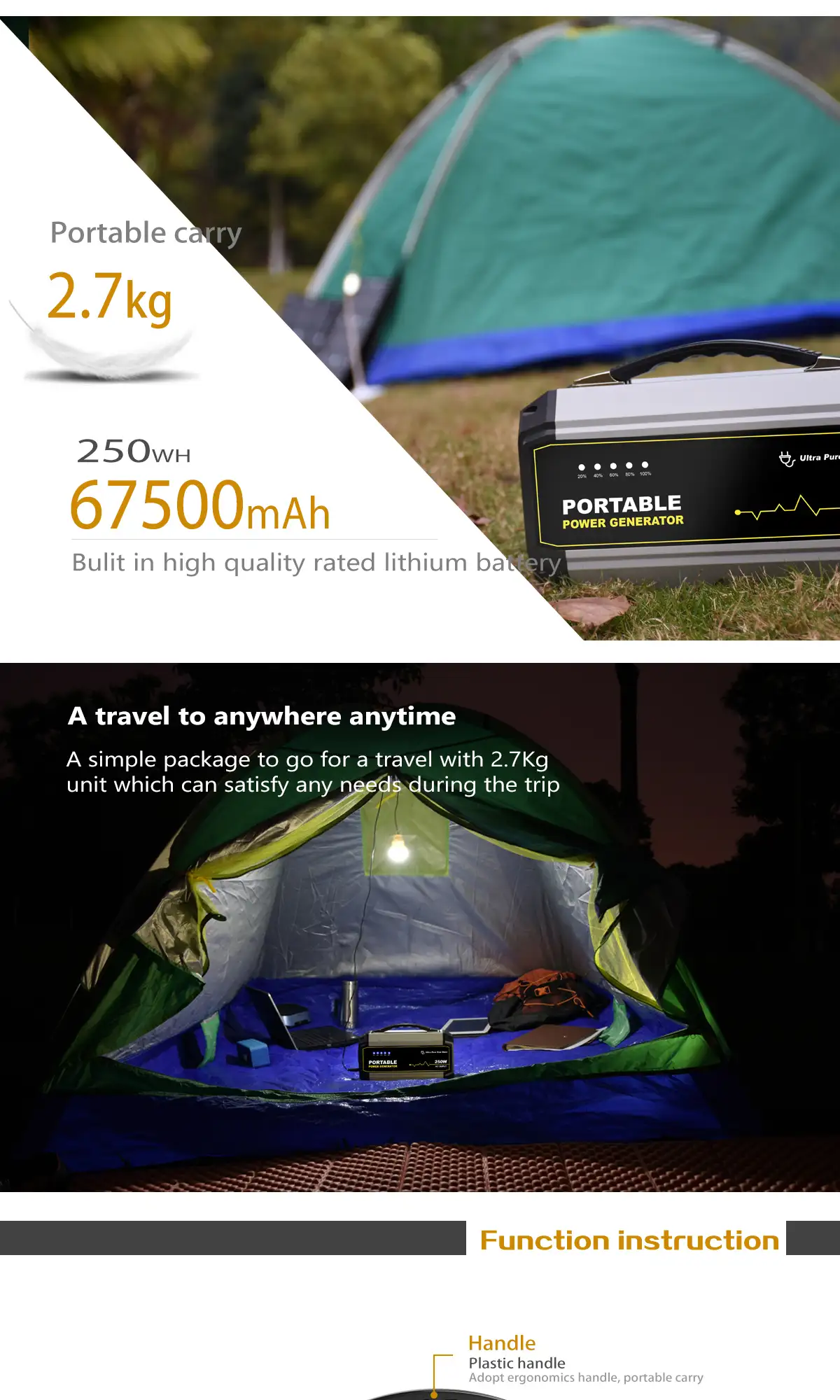 Custom 250W solar generator portable power station, support OEM & ODM customization abuiabacgaago4 omayo6rsiyquwsak40a8